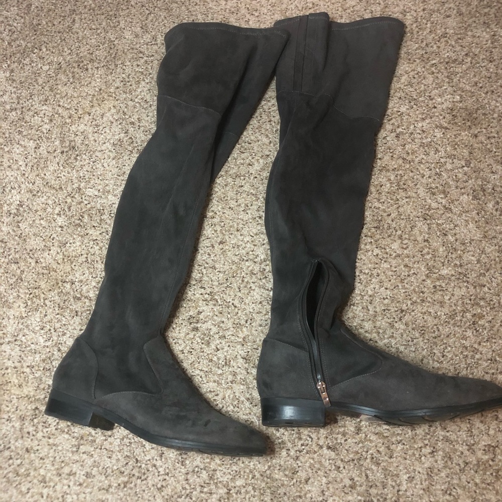 Grey thigh-high boots size 11